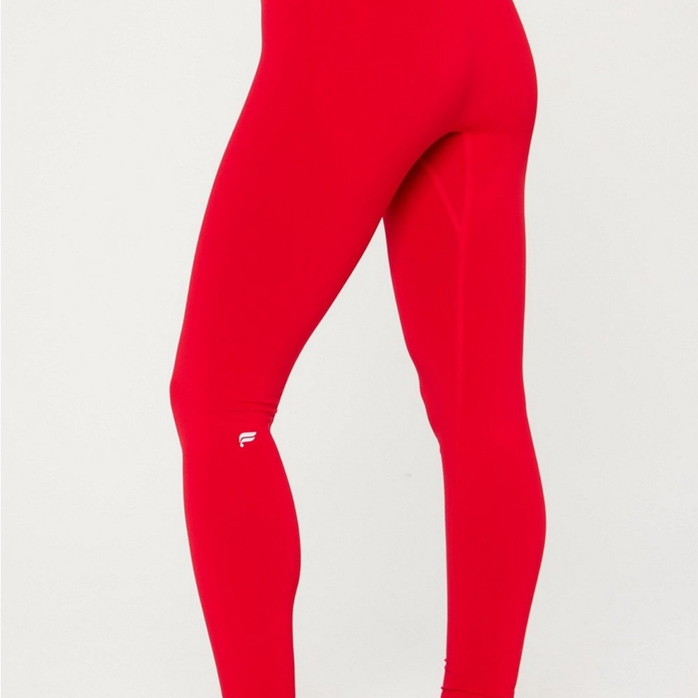 Fabletics Red Sleek Seamless High Waisted leggings